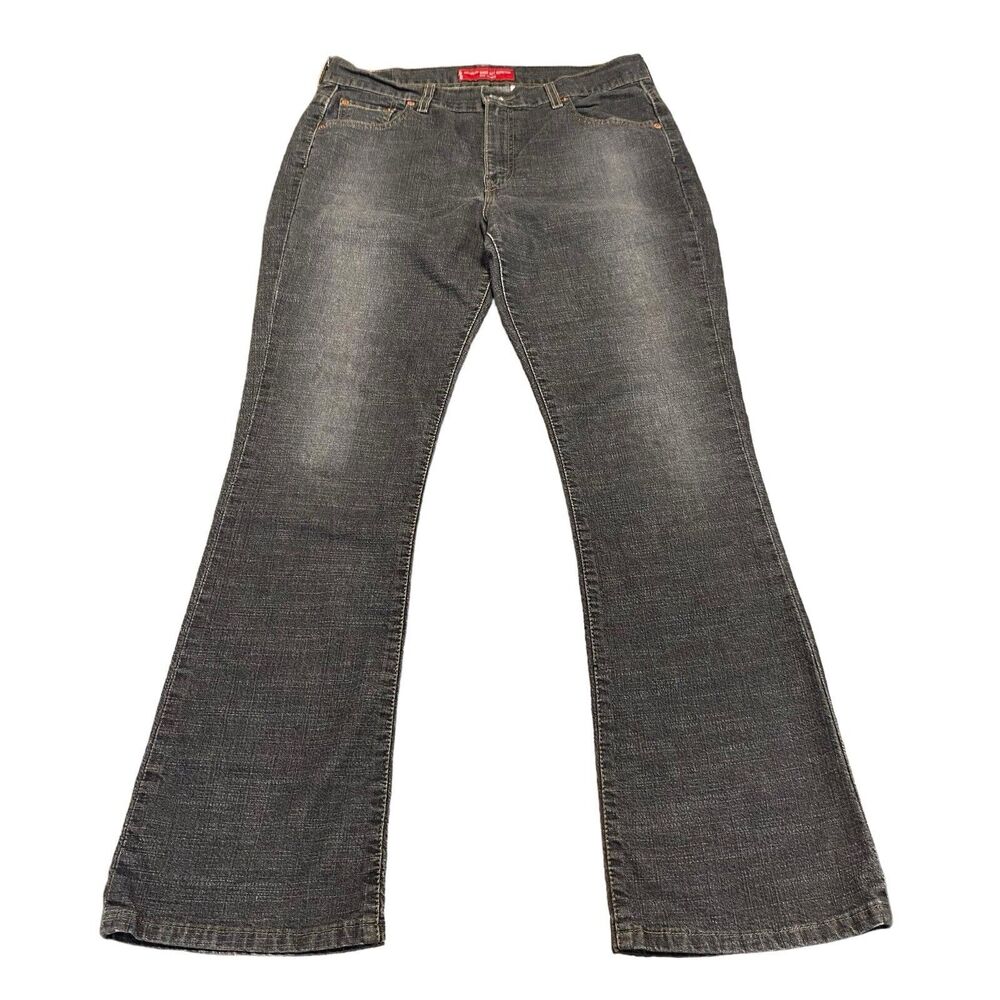 Women’s Levi’s 515 Nouveau Boot Cut Stretch 12 MIS M 32x32 Y2K Dark Wash Mid